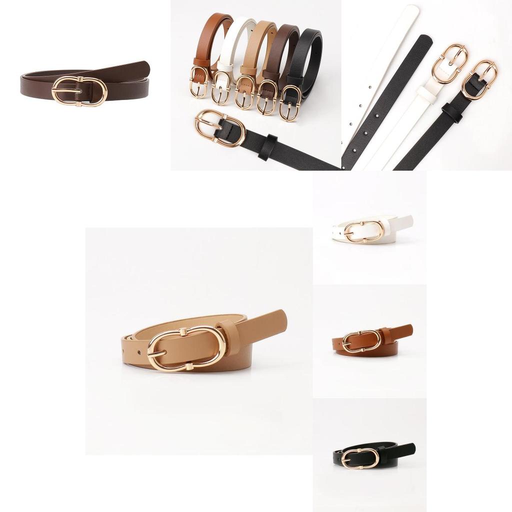 Elegant Womens Slim Faux Leather Waist Belt With Alloy Closure For Daily Commuting