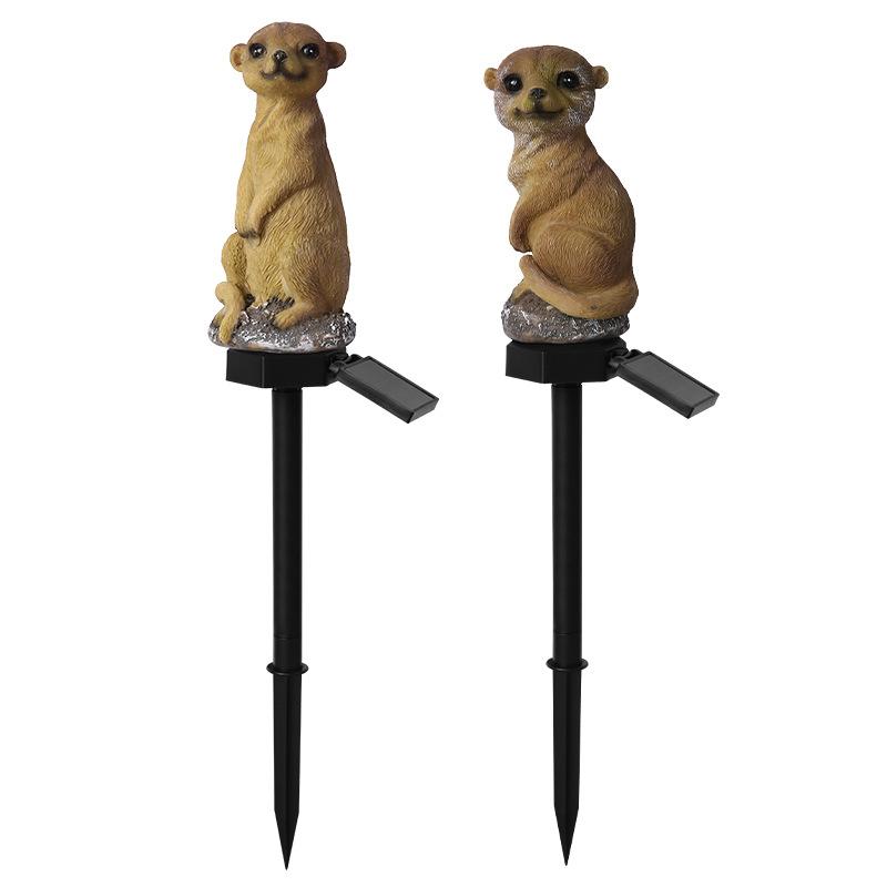 1Pc Solar Resin Lamp, Meerkat Lamp on The Ground, Decorate Outdoor Garden, Courtyard Light, Garden Roadside LED Night Light