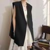 Women’s Korean Style Sleeveless Long Vest – Summer Fashion, Loose Fit, Collarless