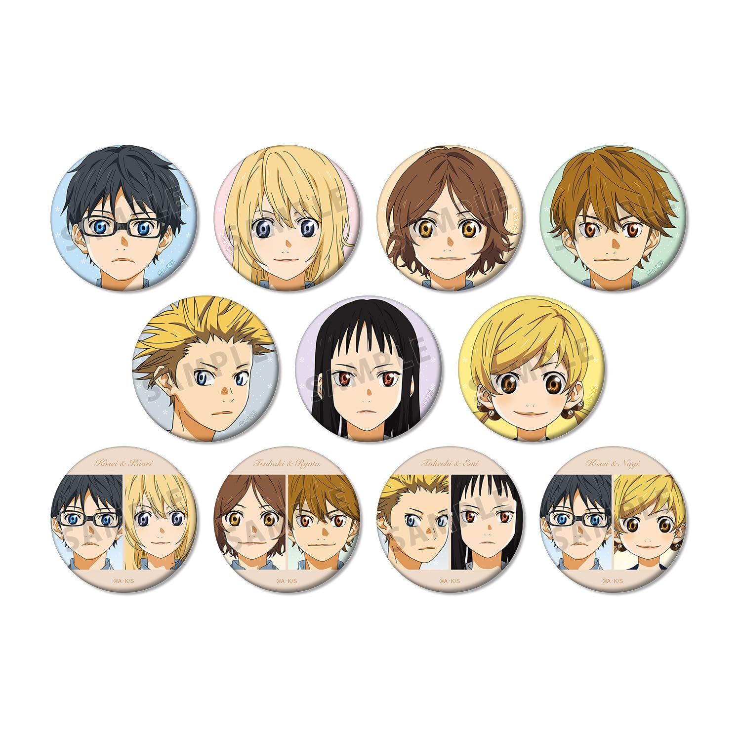 

TV Anime Lie in Trading Matte Can Badge Box of 11 Your April