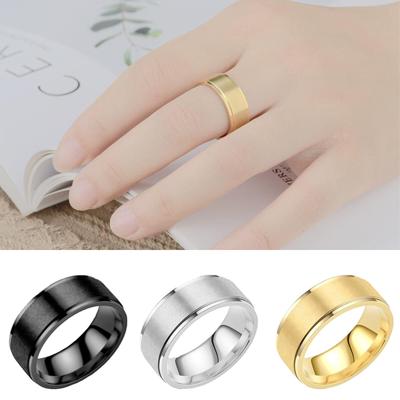 Neutral Couple Titanium Steel Frosted Ring