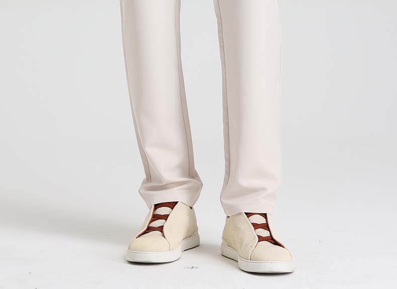 [No ironing and wrinkle resistance] Langdeng 2026 summer lightweight and breathable men's casual pants business white long pants