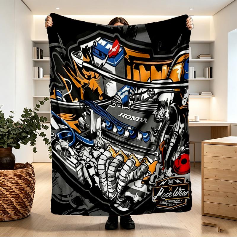 Honda Print Blanket - Soft & Comfortable, for Bedroom, Travel, Sofa, Home Decoration - Birthday Christmas Gift for Friend