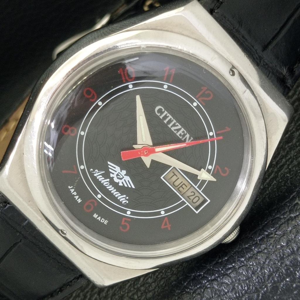 

Б/у CITIZEN AUTOMATIC 8200 JAPAN MENS DAY&DATE ЧЕРНЫЙ ЦИФЕРБЛАТ a432812-2 R113-a432812
