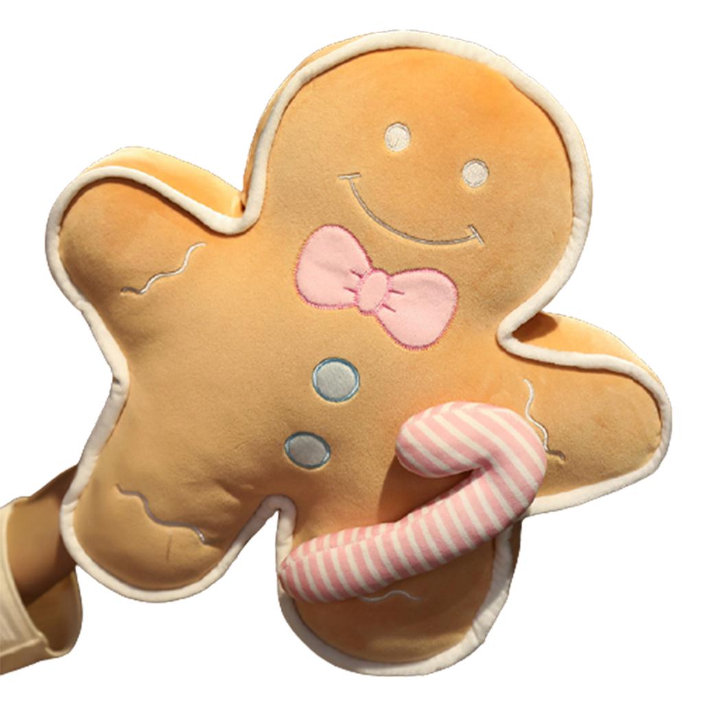 Plush Gingerbread Man Stuffed Doll Soft Throw Pillow Decorations Children Kids Birthday Present Gifts