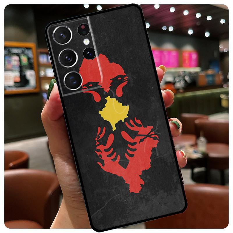 Kosovo National Flag Phone Case For Samsung Galaxy S25 S24 S23 S22 S21 S20 Ultra S9 S10 Plus S25 FE S24 FE Cover