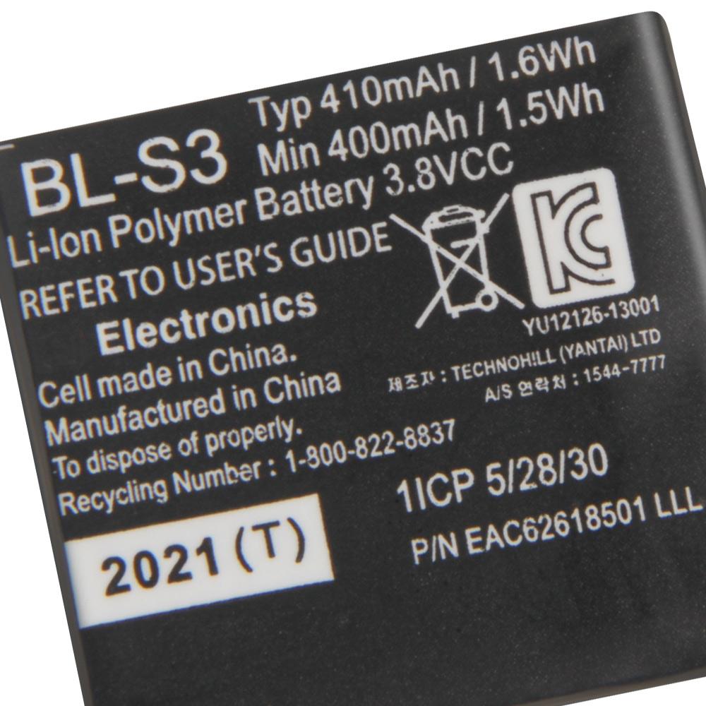 Rechargeable Lithium Battery For LG G Watch R W110 W150 Smart Watch BL-S3 Watch Battery 410mAh