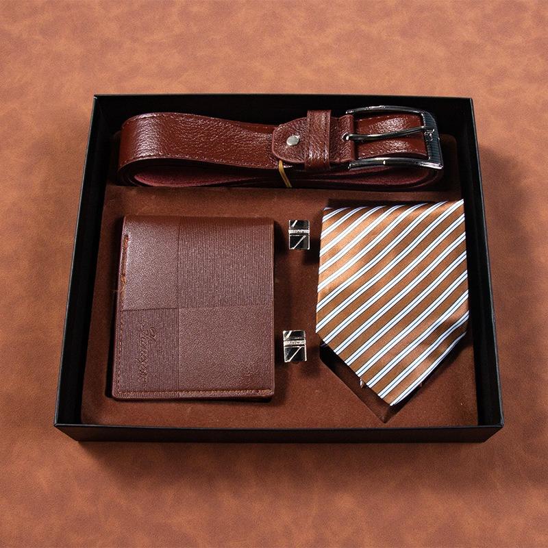 Valentine's Day Business Gift Set Men's Watch Sunglasses Belt Wallet Christmas Gift Set Quartz Watch Set for Men