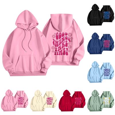 Women's Fashion Women's Lightweight Long Sleeve Pullover With Pockets Preppy Graphic Hoodie