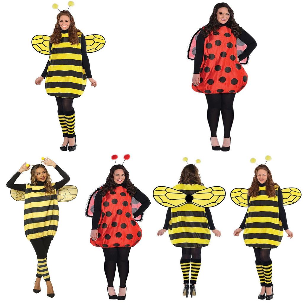 Bee And Ladybug Costume Set With Wings For Childrens Halloween Cosplay Party Fun