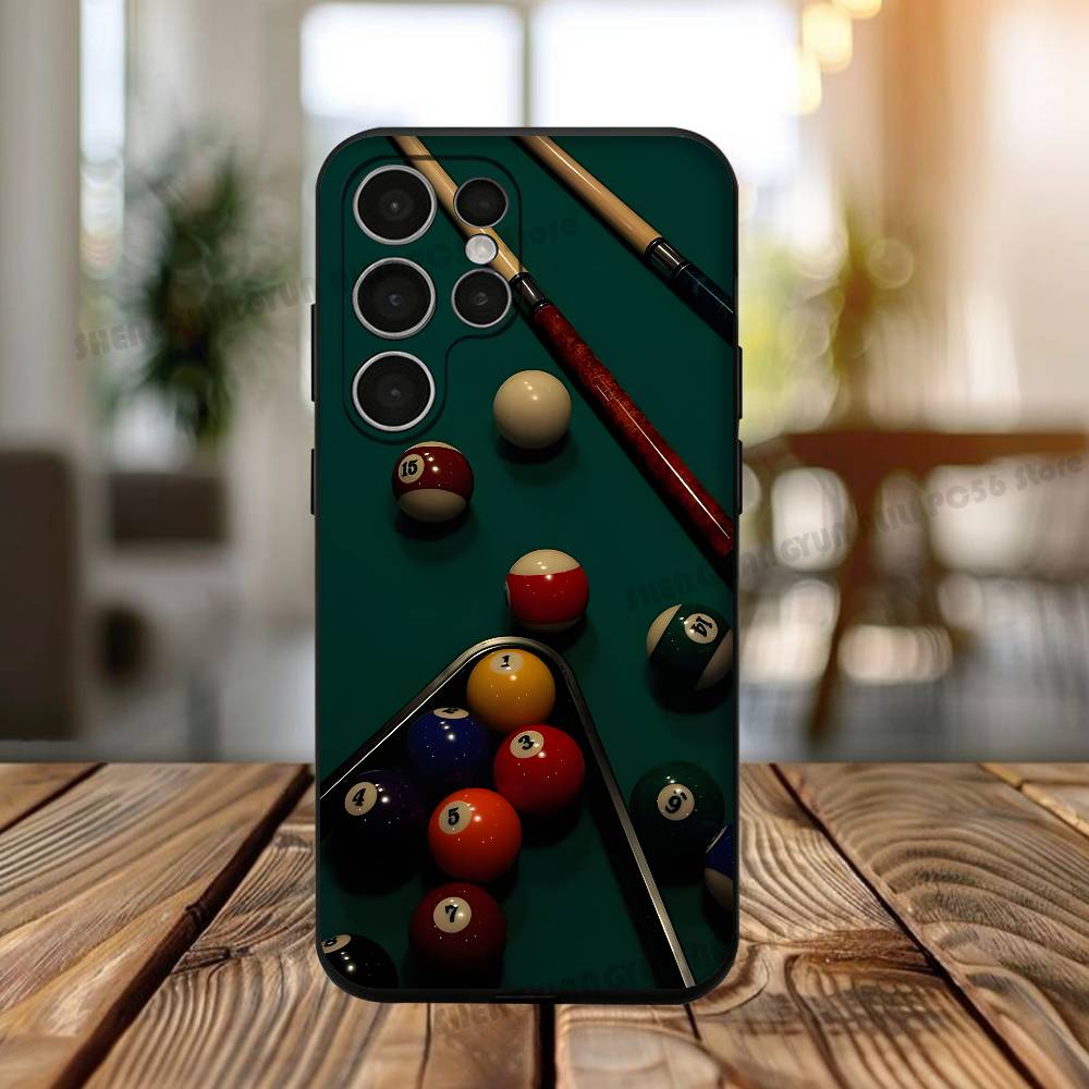 

Sport Billiards Silicone Case For Samsung S25,24,23,22,21,20 Plus Ultra 5G Lite Shockproof Cover Samsung S225G