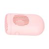 Hand Held Mini Fan USB Charging Waist Hanging Fan for Home Office Traveling Pink