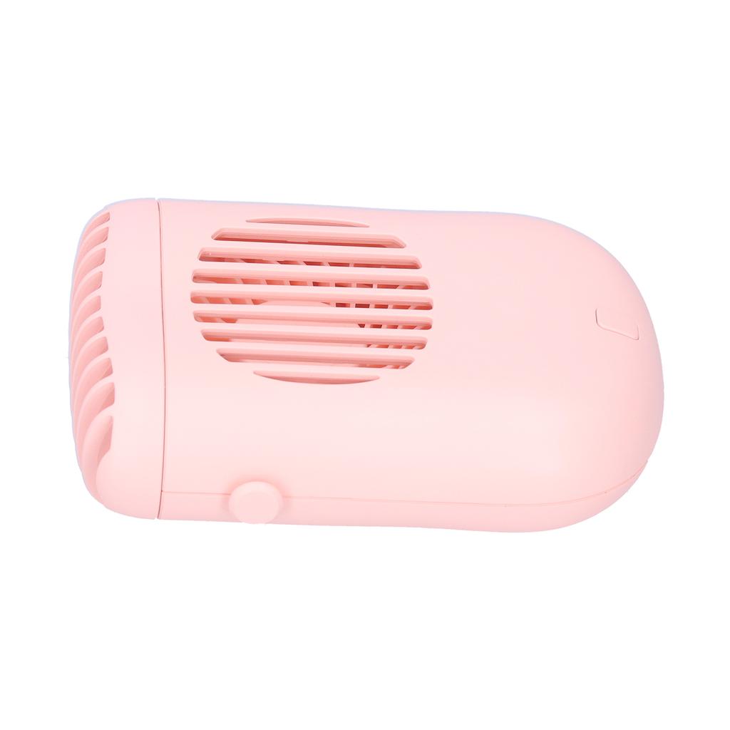 Hand Held Mini Fan USB Charging Waist Hanging Fan for Home Office Traveling Pink