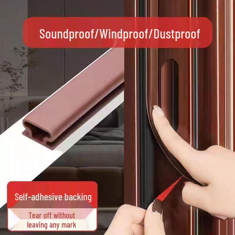 Anti-Theft Soundproof Windproof Self-Adhesive Door Seal Strip for Entrance and Bedroom Doors