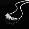 Charms wedding party silver Plated new lady bead women necklace jewelry fashion cute pendant LN019