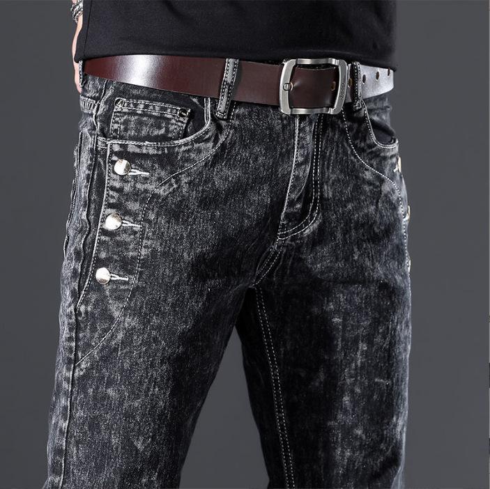Lente en Herfst Heren Elastische Slim Fit Casual Jeans