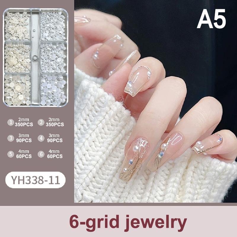 

1Box Colored Mini Flat Bottomed Rhinestone Pearl Nail Art Nail Charms Decoration Accessories Nail Art Enthusiasts