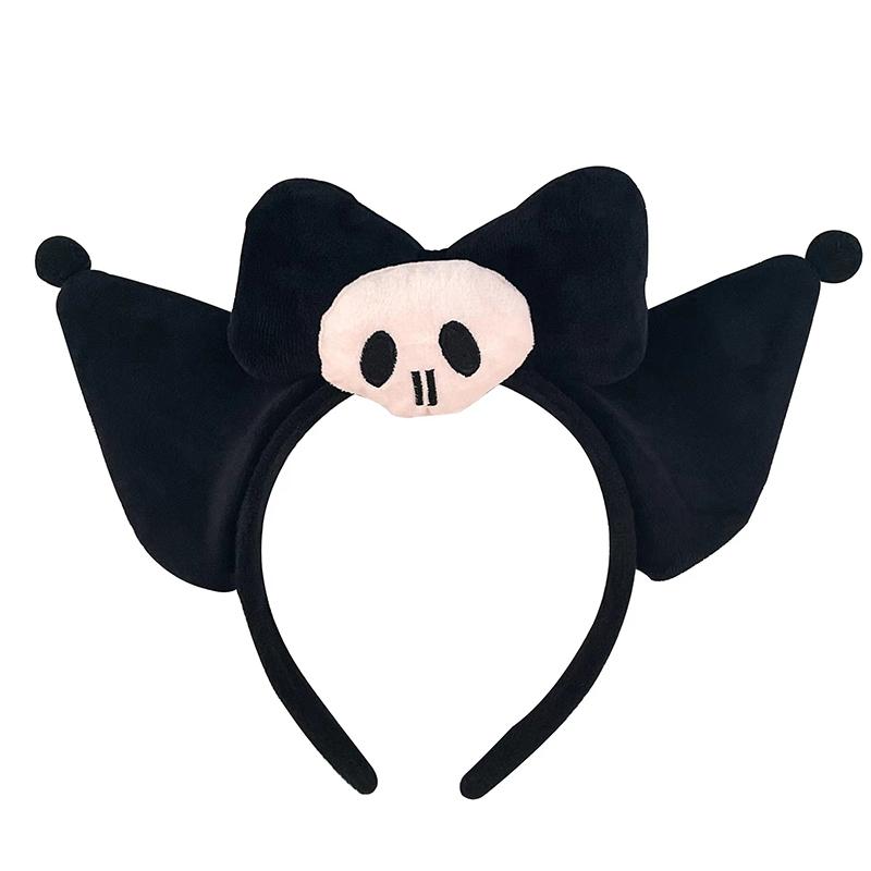 

Sanrio Kuromi Princess Hair Band Милый мультяшный обруч для волос с черепом для косплея для женщин Хэллоуин Фестиваль повязки на голову Аксессуары для волос
