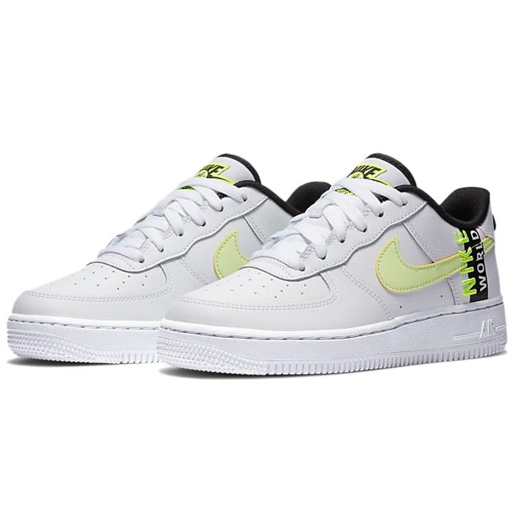 (GS) Nike Air Force 1 LV8 1 'Worldwide Pack - White Barely Volt' Kids' CN8536-100