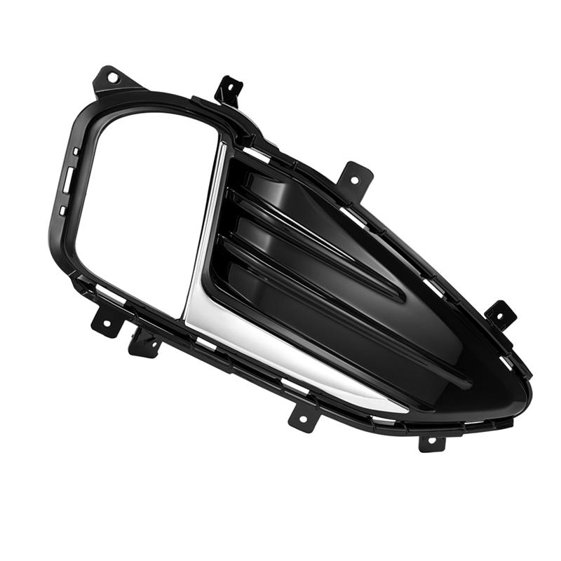 A16P-Chrome Front Bumper Fog Light Lamp Cover Bezel For Ford Edge SEL ST Titanium -2024