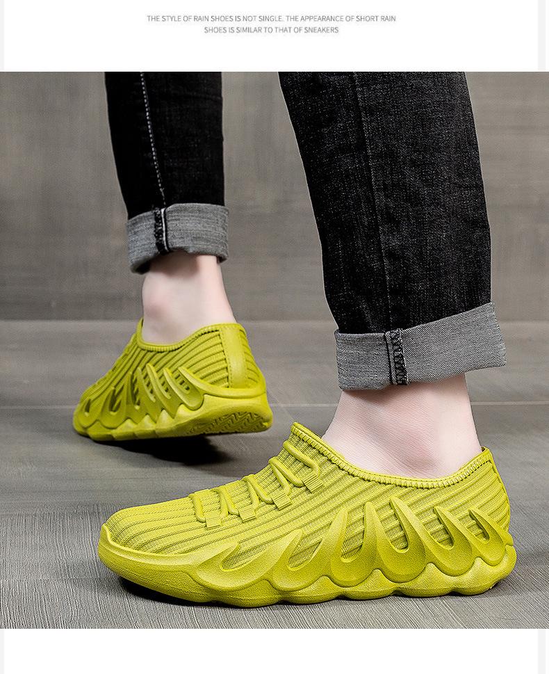 Fashionable Waterproof Rubber Rain Boots for Men & Women - Comfortable Short Style for Outdoor Wear