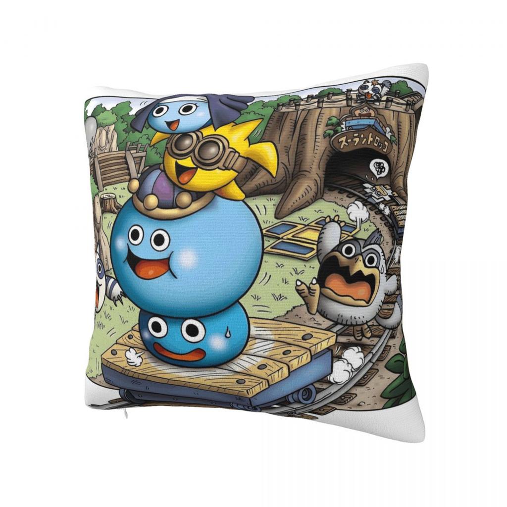 D-Dragon Quest Slime Pillow Case Cushion Cover Square Custom Diy Pillow Cover Fashion Pillowcases For Living Room Chair
