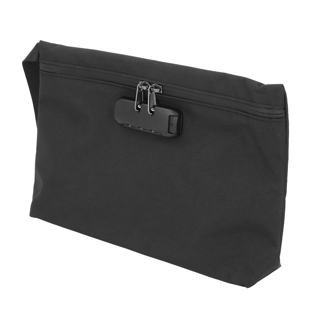 Smell Proof Bags Carbon Lined Odor Proof Storage Pouch with Combination Lock for Travel Black