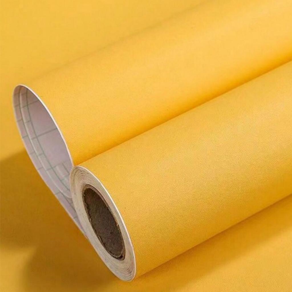 1 Rolle Mat-Orange Selbstklebende Tapete Wasserdicht und Feuchtigkeitsbeständig Selbstklebend Schlafzimmer TV-Hintergrundwand Schreibtisch Kleiderschrank