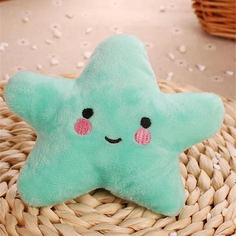 1 szt./opak. Pluszowy szczeniak pies pentagram piszczące zabawki dla małych średnich psów kość agresywni gryzaki dla szczeniaka akcesoria