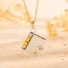 Openable Women's Sweater Chain Stainless Steel Lovers Choker Necklace Book Pendant Necklace  Couple