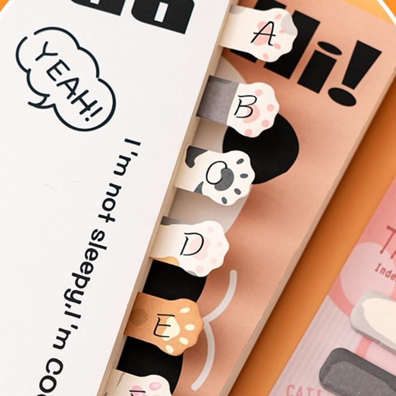 180Sheets Kitten Index Tabs Page Marker Adhesive Notes Memo Pad Index Sticker Reminder on Notebook Planner Calendar