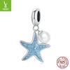 Dripping Blue Starfish Pearl Pendant, Summer Fresh Diy Jewelry Accessories Scc1807
