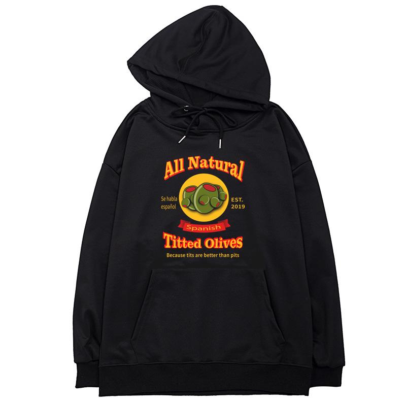 Buy Autumn All Natural Spanish Titted Olives Print Unisex Hoodie