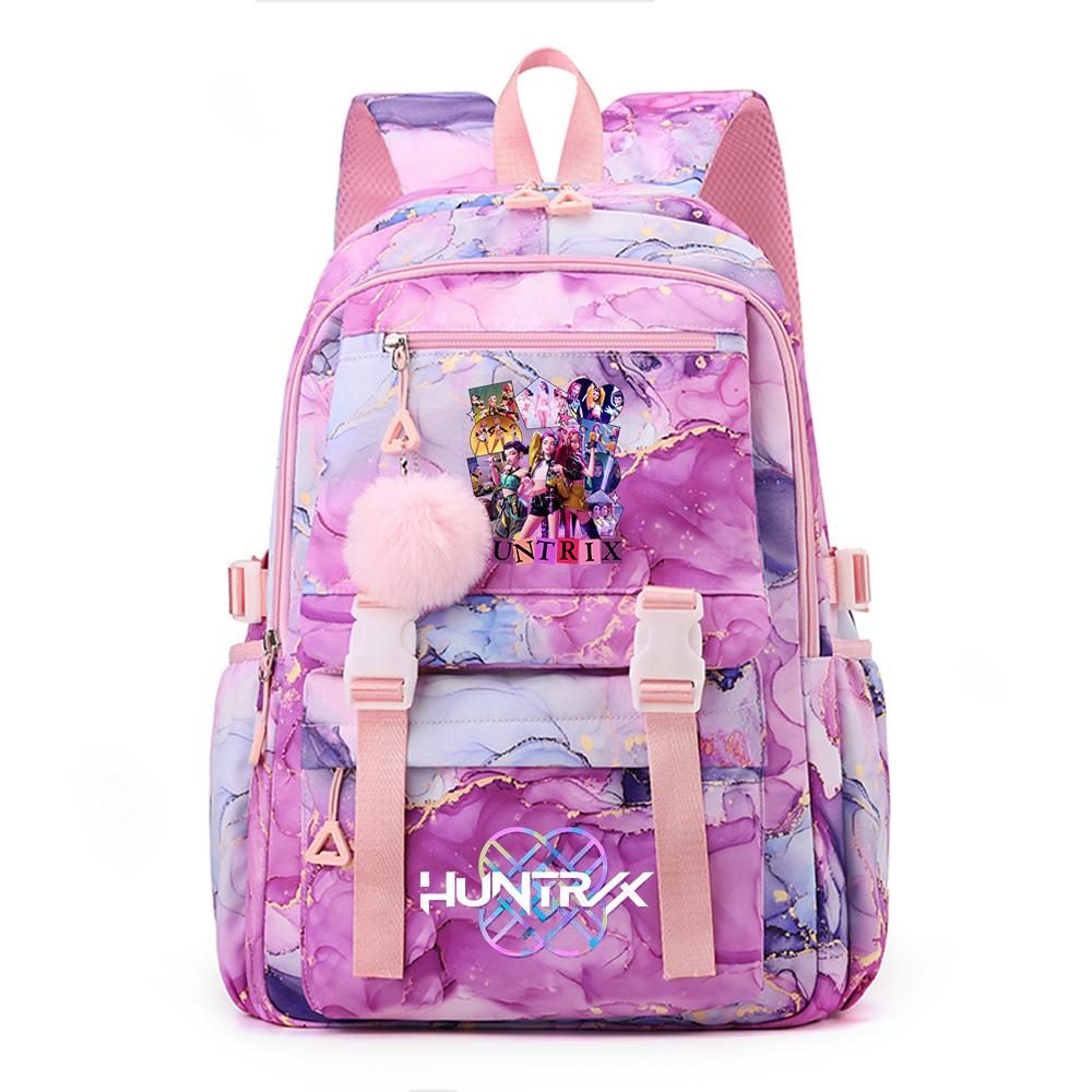 Cartoon Demon Hunters Printed Backpack Schoolbag for Teenager Student Girl Boy Bookbag Large Capacity Waterproof Travel Bag Mochila