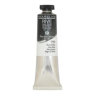 Oil Paint - Sennelier - Rive Gauche - 40ml - Mars Black - Fast Satin Finish