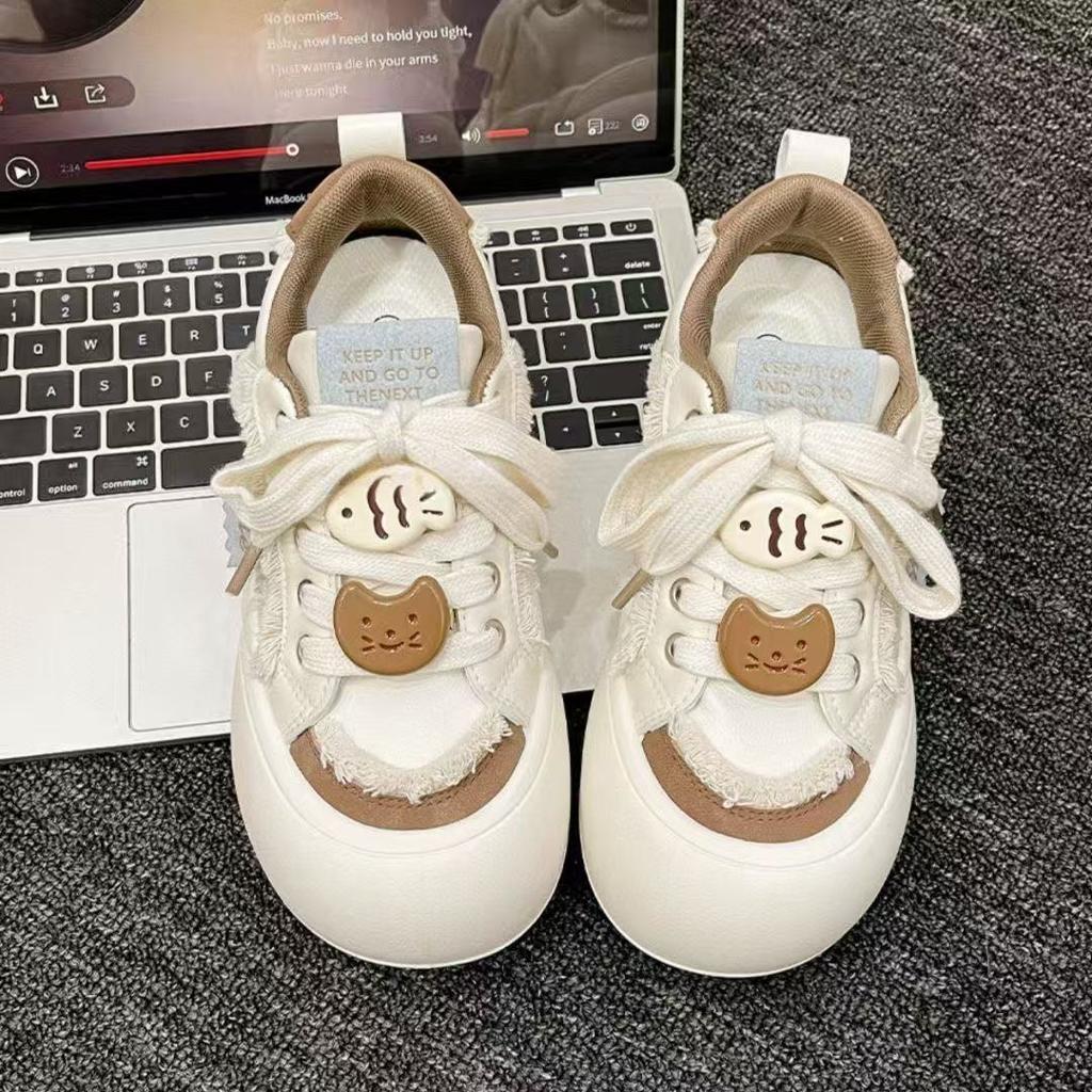 High-value original niche board shoes, new big-headed bread shoes with thick soles in spring