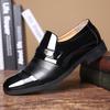 Summer leather shoes men's business dress shoes one pedal casual shoes large size wedding shoes versatile single shoes
