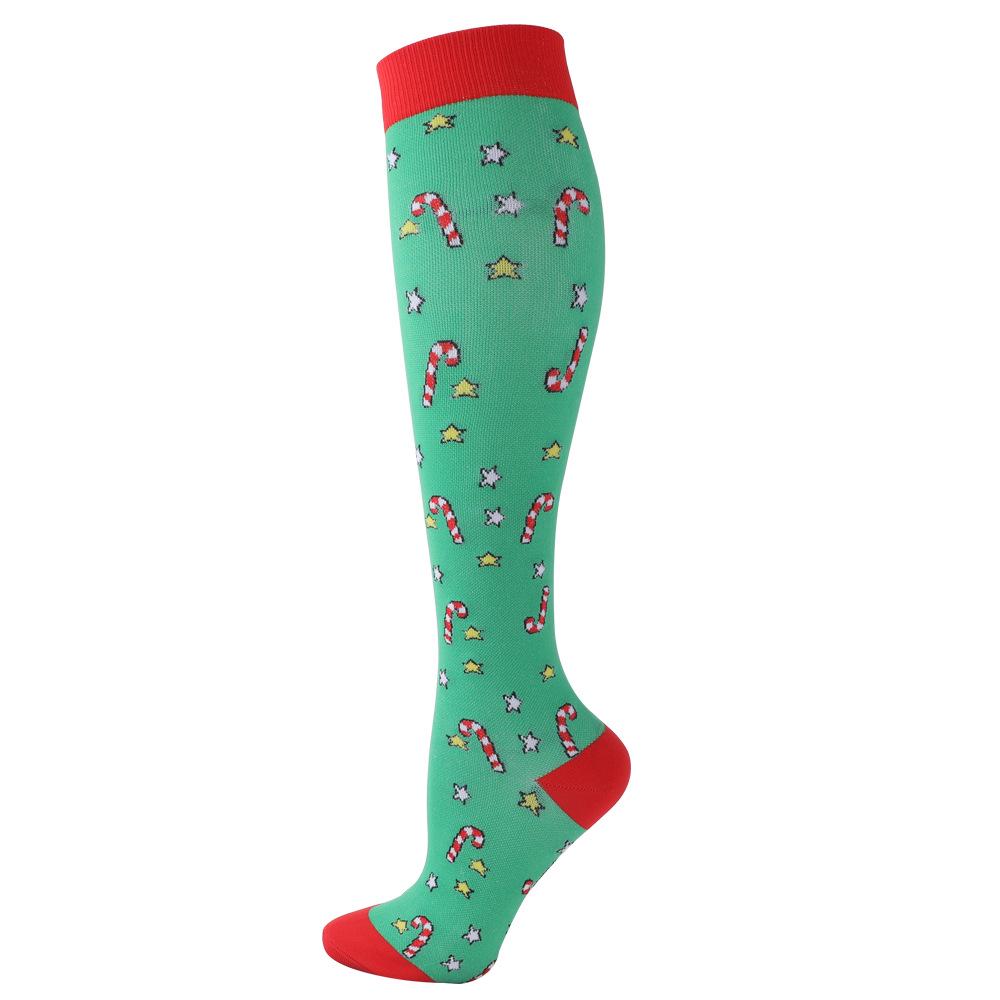 Unisex Knee-High Compression Socks for Christmas & Halloween