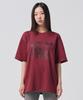 OUNDERR Mono Collection Cat Short Sleeve T-Shirt (Wine)