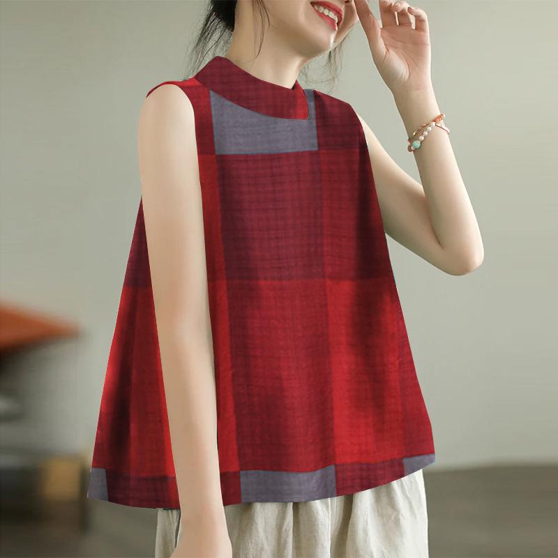 

ZANZEA сетчатый принт повседневные майки без рукавов с круглым вырезом