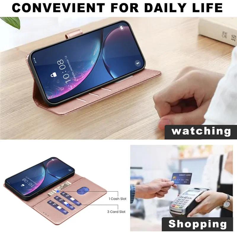 Anti-theft RFID Case for TECNO SPARK 20 Pro+ Coque Wallet Flip Leather Protective Cover