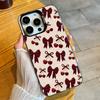 RED Pink C-Cherry Parinting Phone Case For iPhone 16 17 15 14 12 13 Pro Max Black Candy Matte Shockproof Cover