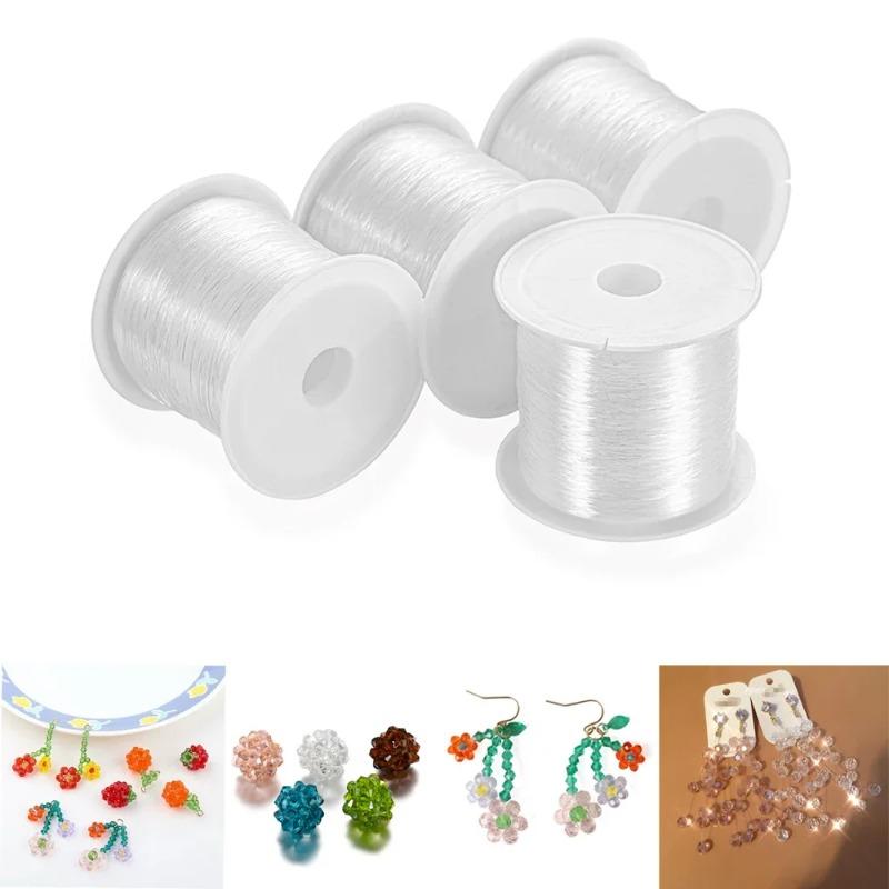 2pcs Transparent Bracelet String Cord For Jewelry Making And Bracelet Necklace Making,For Sewing Thread