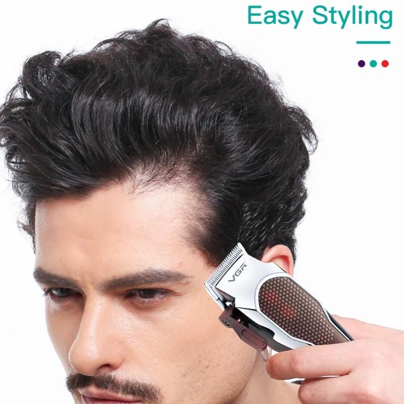 New VGR Cordless Hair Trimmer Professional Rechargeable Electric Barber Hair Clipper with LED Display Shaver Men's Hair Clipper Shape Carving V-189