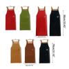 Adjustable PU Leather Apron with Pocket Waterproof Pinafore Oil Resistant Apron for Home Cooking and Kitchen Cleaning