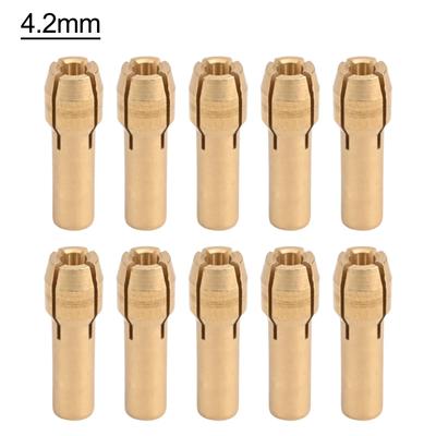 Mini Drill Collet Chuck 10pcs 4.2/4.8mm Shank Brass Chucks Adapter Rotary Tool Electric Grinding Drilling Chuck Power Tools