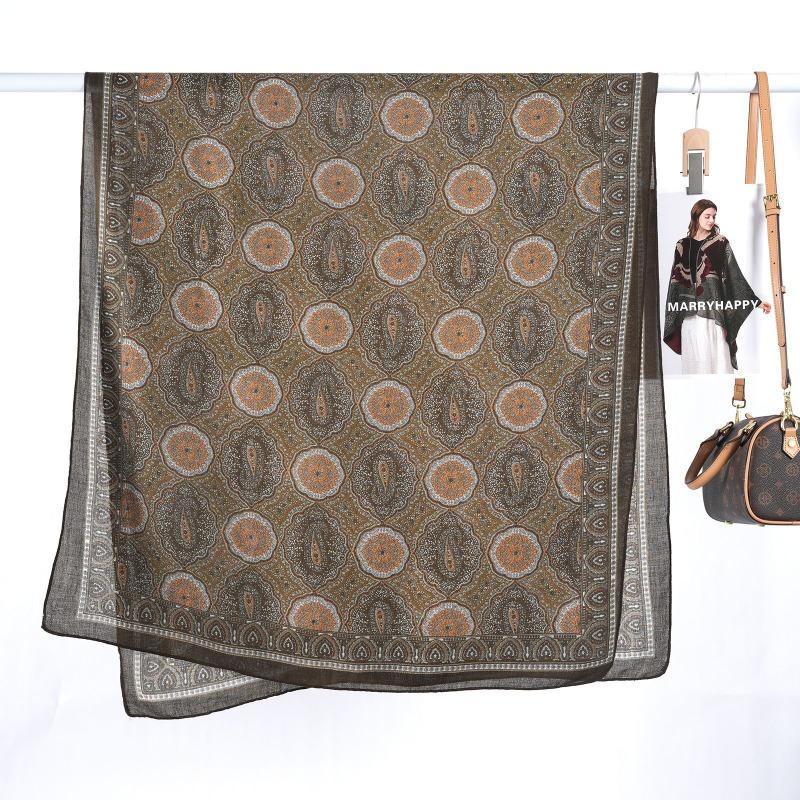 Ladies scarf four seasons versatile warm decorative scarf thin shawl summer beach silk scarf