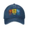 Autism EleUnisexts Periodic Table Awareness ASD  Fashion Baseball Cap Hats Visor Protection Snapback Cotton tops gorras