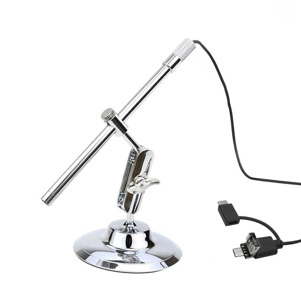 Portable Digital USB Microscope 8MM HD Inspection Magnifier IP67 Waterproof 10X-200X Magnification Camera