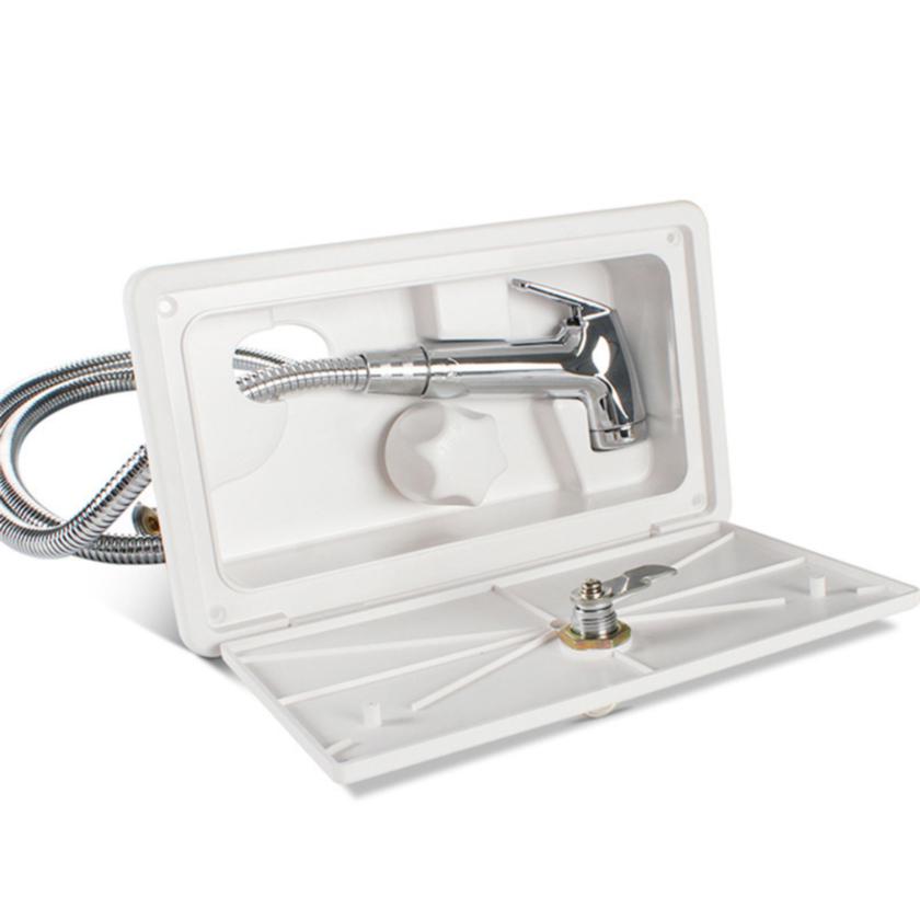 Practical RV Shower Box Kit 1Set Faucet Motorhome Accessories Caravan External Shower Box